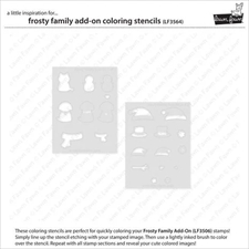 Lawn Fawn Clippings Coloring Stencils - Frosty Family Add-On